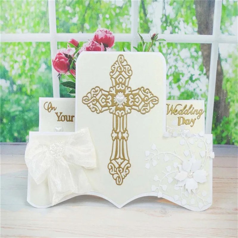 

Naifumodo Lace Cross Craft Dies Scrapbooking Metal Cutting Dies New for 2019 Die Cuts Card Making Paper Decor Album Embossing