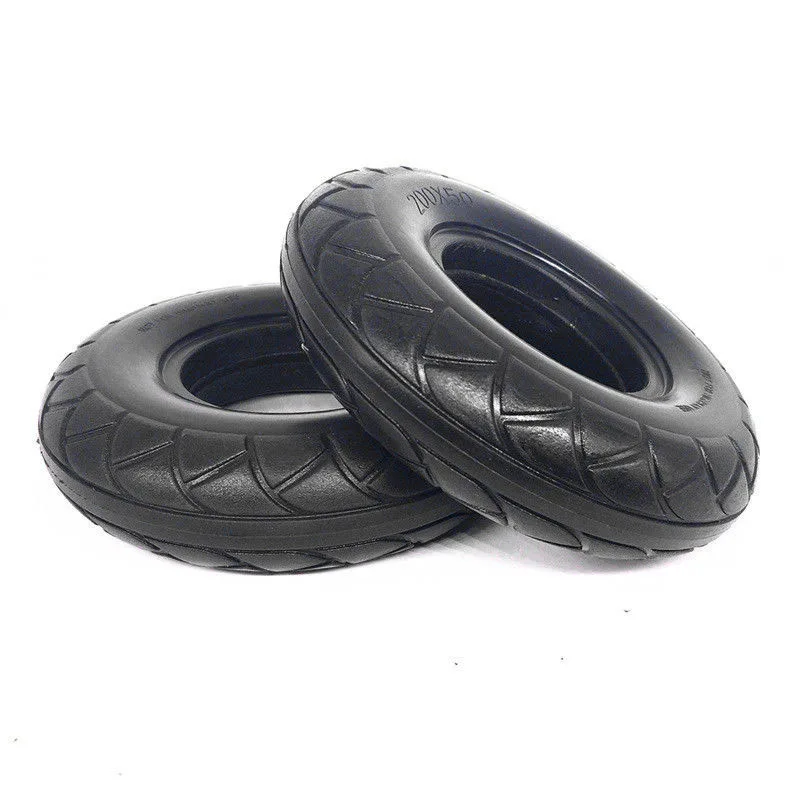 200x50(8x2) Tubeless Solid No Flats Tire for Razor Scooter E100 E150 E175 E200 Polyurethane Rubber