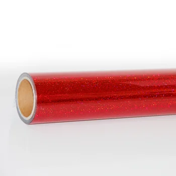 

50x300cm/20"x10ft Red Laser Holographic Heat Transfer Vinyl Sheets Shining Laser Iron On T-shirt Clothes Hat Vinyl DIY