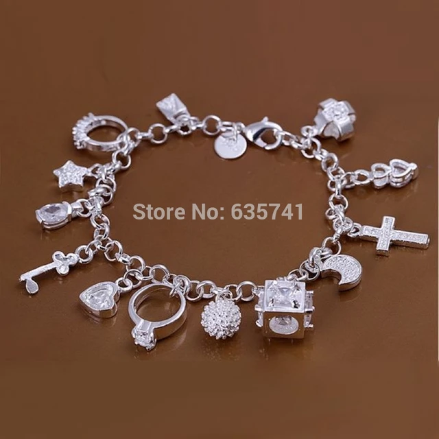 Cute Chain Bracelet Charms Bangle Heart Cross Free Shipping Cute Chain Bracelet Charms Bangle Heart Cross Free Shipping Summer Style