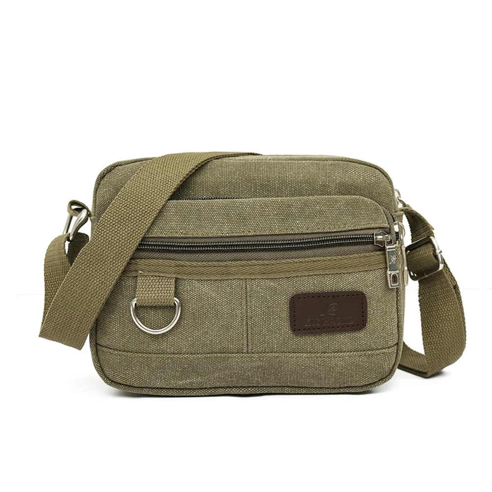 Мужская сумка для путешествий, крутая Холщовая Сумка, модные мужские сумки-мессенджеры, сумки через плечо - Цвет: Green