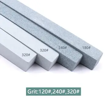 UK 4Pcs Grit 120# 240# 320#x2 Oil Stone Green Silicon Carbide Sand Bar Whetstone for Metal Ceramic Knife Sharpener Good Stone intermediate layer in the metal silicon carbide contact
