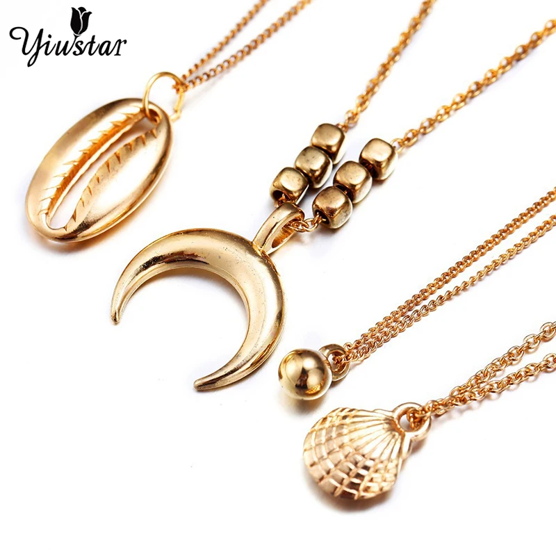

Yiustar Cowrie Shell Choker Necklace Gold Chain Necklace Choker Boho Jewelry for Women Drop Shipping Friendship Fine Keepsake