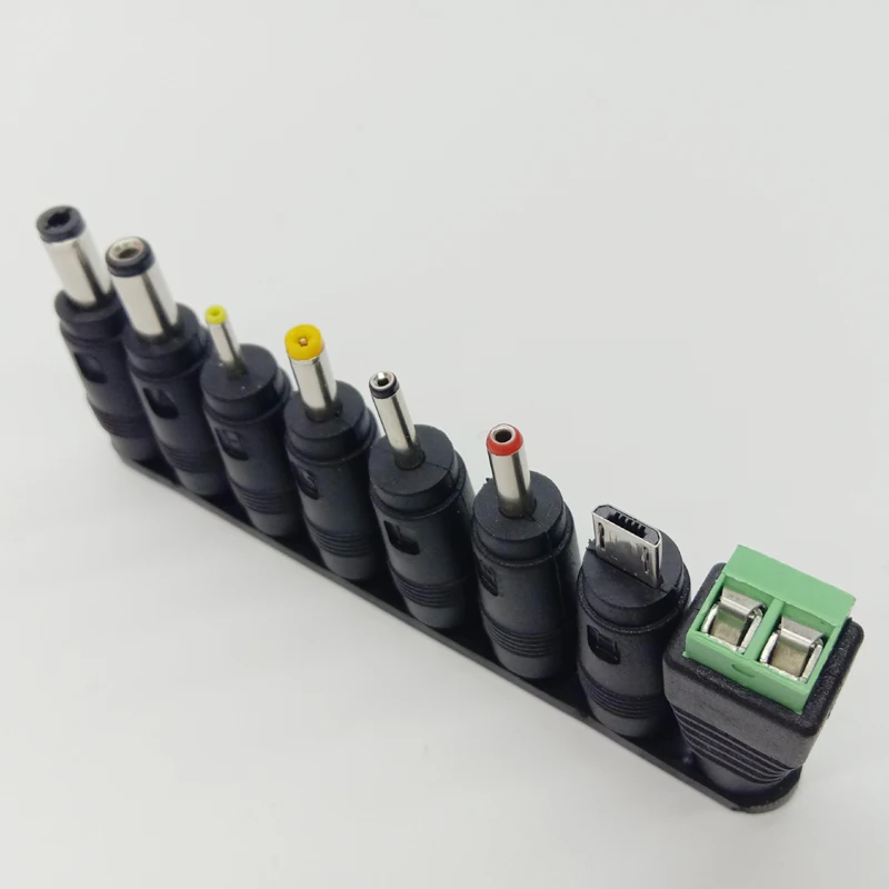 

Universal 1set=8pcs DC Power 5.5x2.1mm Jack Plugs DC Charger for Laptop AC Power Adapter Tips Connectors for Computer Notebook