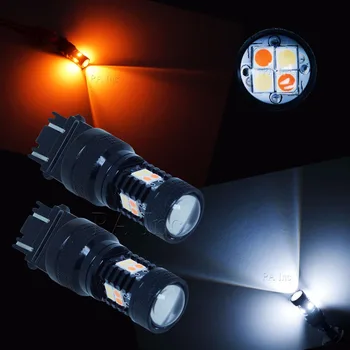 

PA LED 2pcs x 3030 LED Turn Signal DRL Light White Amber 16SMD 3157 3057 4157 Switchback Dual LED