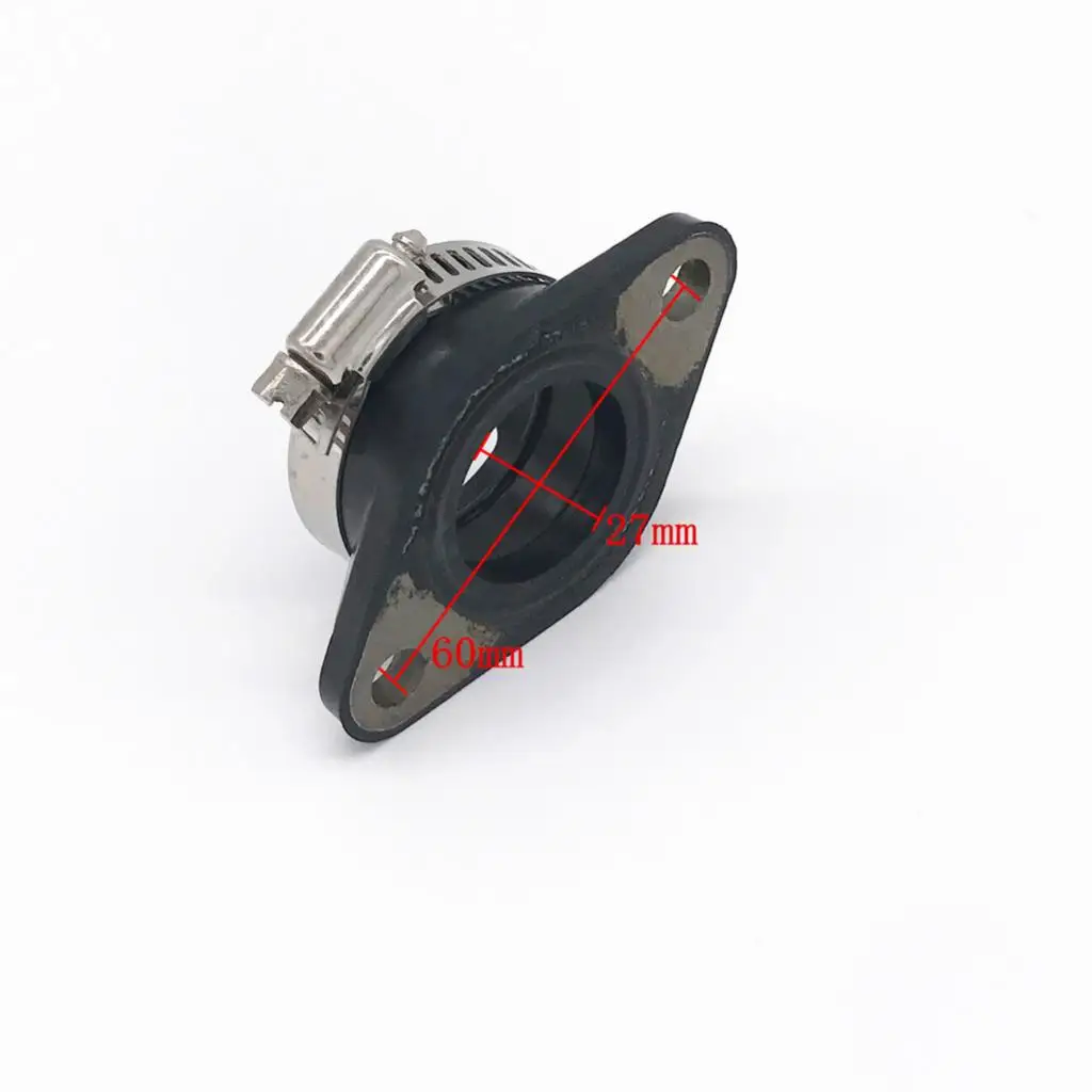 Motorcycle Carburetor Intake Interface Carb Adapter with O-rings for Suzuki GN125/GS125 Motorcycle 