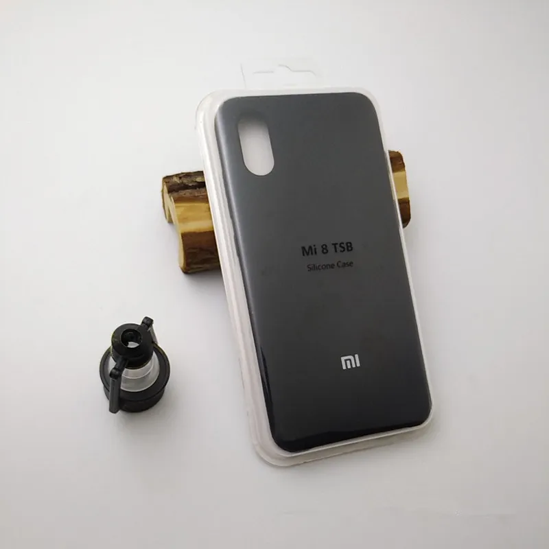Xiaomi mi 8, шелковистый мягкий на ощупь чехол, задняя крышка из жидкого силикона, защитный чехол для mi 8 с логотипом, защита от падения 6,21 дюймов - Цвет: Черный