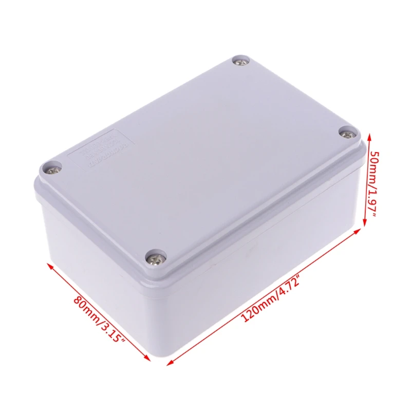 

120x80x50mm ABS Enclosure Junction Box Adaptable IP55 Waterproof Weatherproof