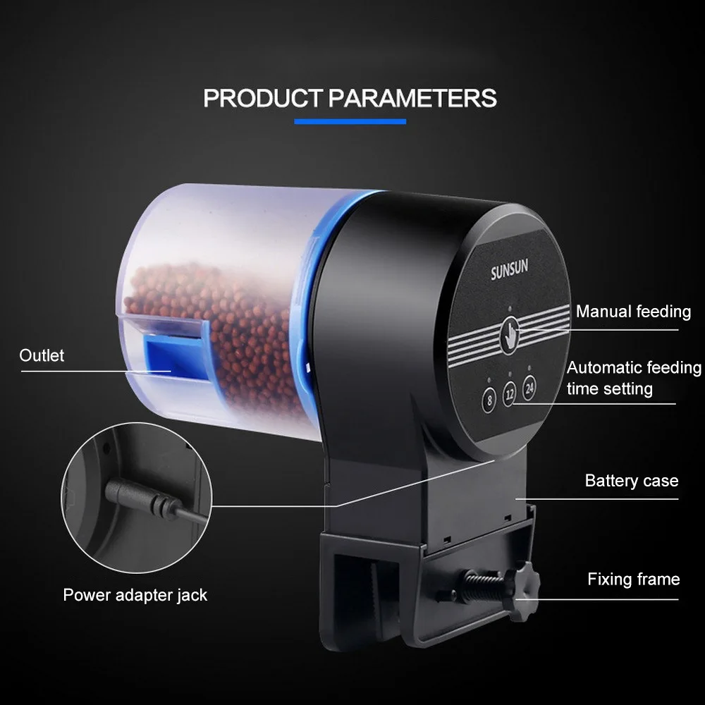 

Automatic Feeder For Fish Shrimp Turtle Tank Auto Fish Feeder Timer Food Feeding Programmable Fish Food Dispenser AK-01