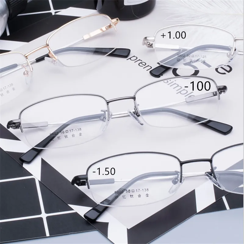 

Prescription glasses Memory Glasses Men Prescription Eyeglasses Optical Frame Myopia Farsighted Progressive Multifocal 50-17-138
