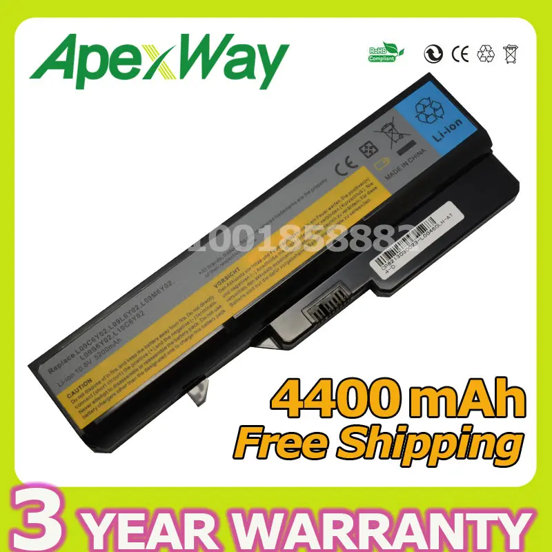 

Apexway Battery For Lenovo IdeaPad B470 B475 B570 Z370 Z570 Z565 Z470 V360 V370 V470 V570 Z460 Z560 57Y6454 57Y6455 L09S6Y02