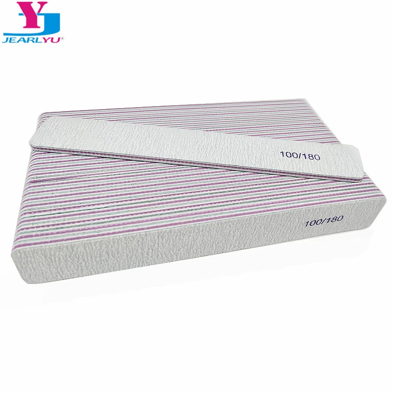 

50 Pcs Grey Professional Nail File 100/180 Emery Board Gel Nail Polsih Nails Files Set Pilniki do Paznokci Salon Nail Art Tools