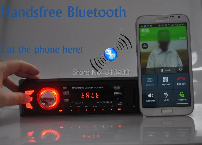 Новинка Авто Радио стерео проигрыватель Bluetooth телефона AUX-IN MP3 FM/USB/1 Din/Дистанционное Управление для iPhone/для samsung Android 12 V аудио