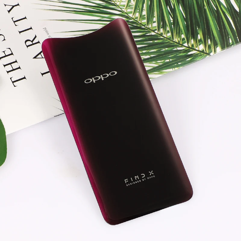 FindX назад чехол для OPPO Найти X Корпус Стекло Батарея телефон двери запасной чехол с клеем - Цвет: Красный