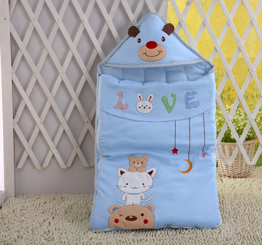 

Baby new sleepy bear cotton extra large thick can take off the four seasons blanket baby sleeping bag