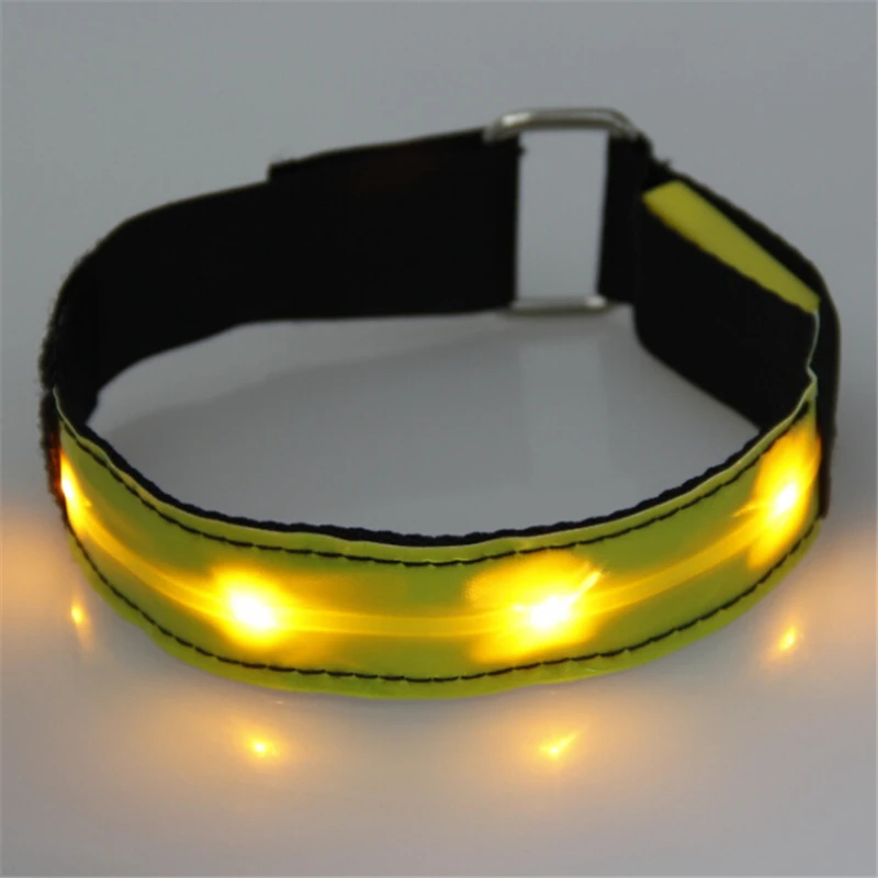 RUNNING CYCLING Safety REFLECTIVE LED ARMBAND Glow Belt Light Arm Wrist