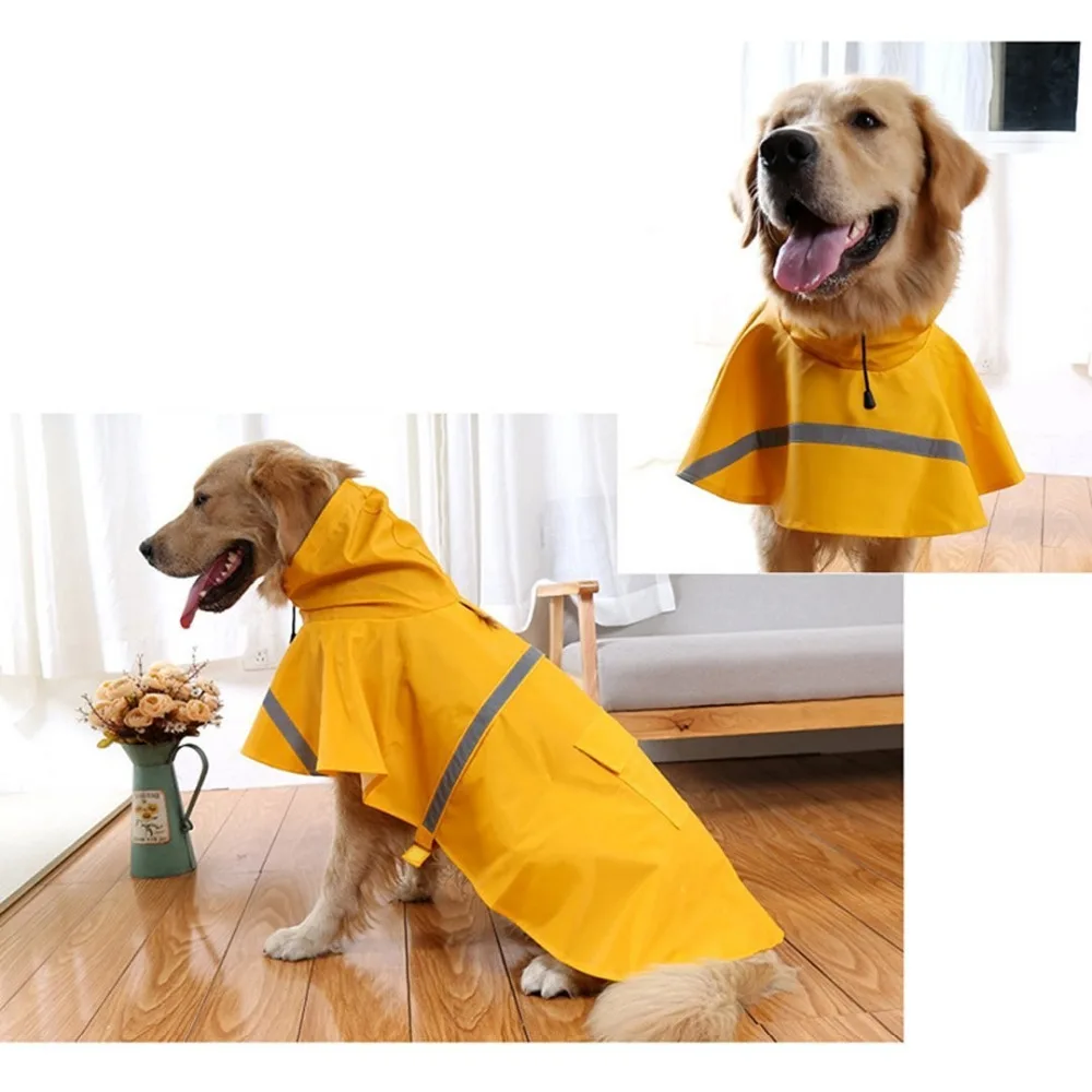 Водонепроницаемая одежда для больших собак, пальто для собак, куртка для собак, дождевик для собак, светоотражающий золотистый ретривер 11AY30S1