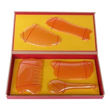 Хорошее качество смолы guasha тарелка в форме рыбы массажер для тела Массажер для пальцев лица scrape 5 шт./компл