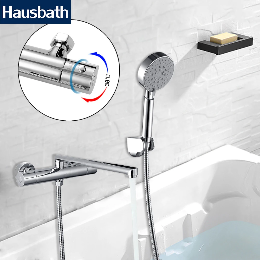 

Thermostatic Faucet Mixer Tap Shower Faucet With 5 Function Shower Chrome Finishing Bathroom Temperature Control Ceramic