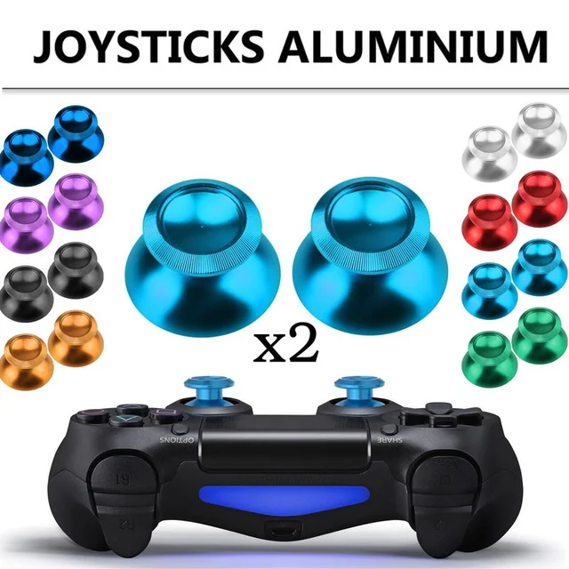 Cheap  2 pcs Aluminum Metal Joystick Thumb Stick Grip Cap Cover for PS4 XBOX ONE Controller