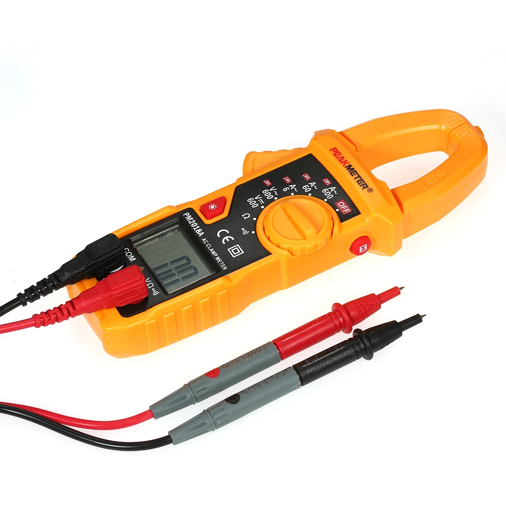 PEAKMETER PM2018A Ручной цифровой AC/DC Клещи 2000 отсчетов мультиметр измеритель напряжения тока сопротивления с ЖК-дисплеем Diaplay