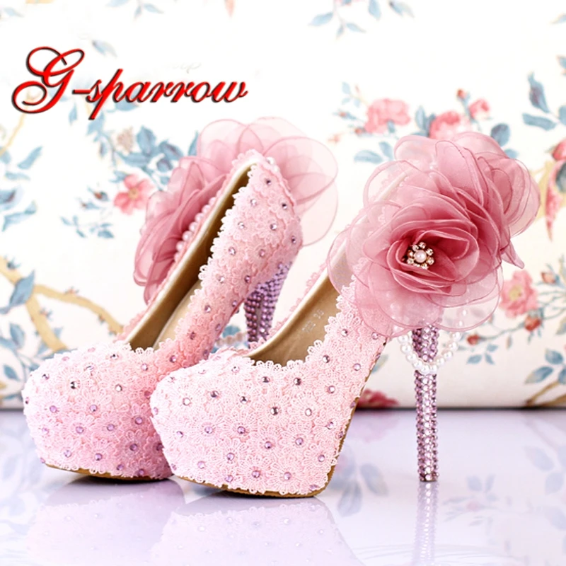 

Туфли-лодочки женские свадебные с кружевом, 10/12/14 см