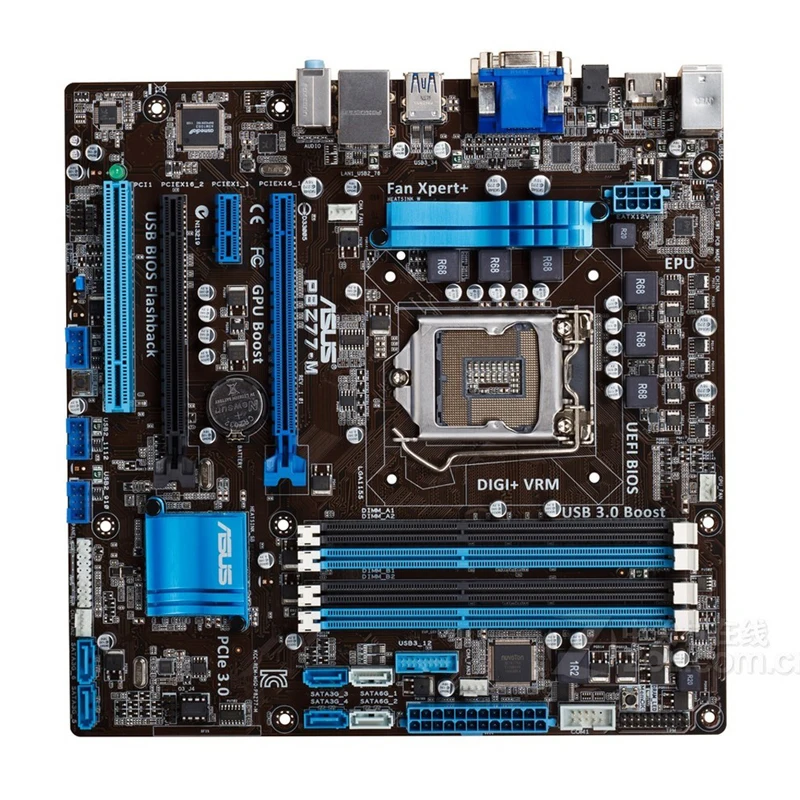 Asus P8Z77-M настольная материнская плата Z77 Socket LGA 1155 i3 i5 i7 DDR3 32G uATX UEFI биос оригинальная б/у материнская плата в продаже