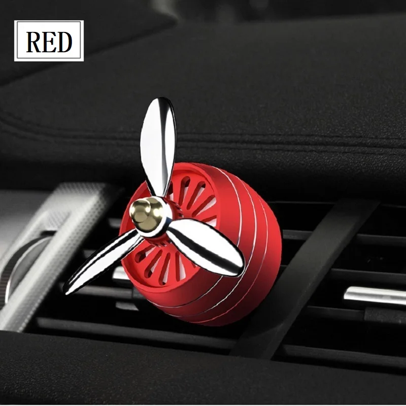 Propeller Air Freshener LED Mini Conditioning Vent Outlet Perfume Clip Fresh Aromatherapy Fragrance Accessories (1)
