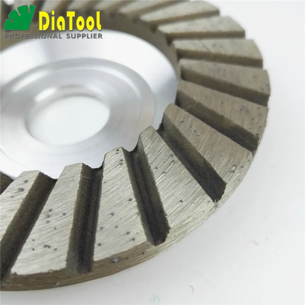 Diatool 2 шт. 4 дюйма#30 Алюминий основе алмазных чашка для Гранит бетона диаметр 22.23 мм