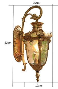 Bronze large Наружный настенный фонарь Открытый светодиодные огни квадратный забор крыльцо освещения Открытый Бра Настенные светильники для балкона Сад Столбца освещения Уличные прожектора Уличные ландшафтные - Испускаемый цвет: Bronze large
