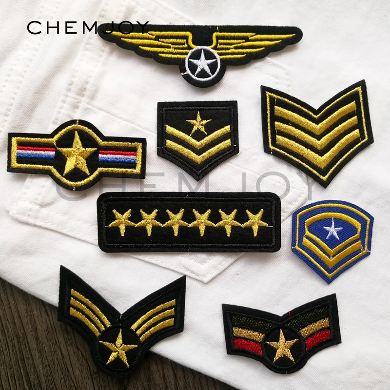 Набор из 8 армейских вышитых патчей военного уровня для одежды|patches for clothing iron|patches