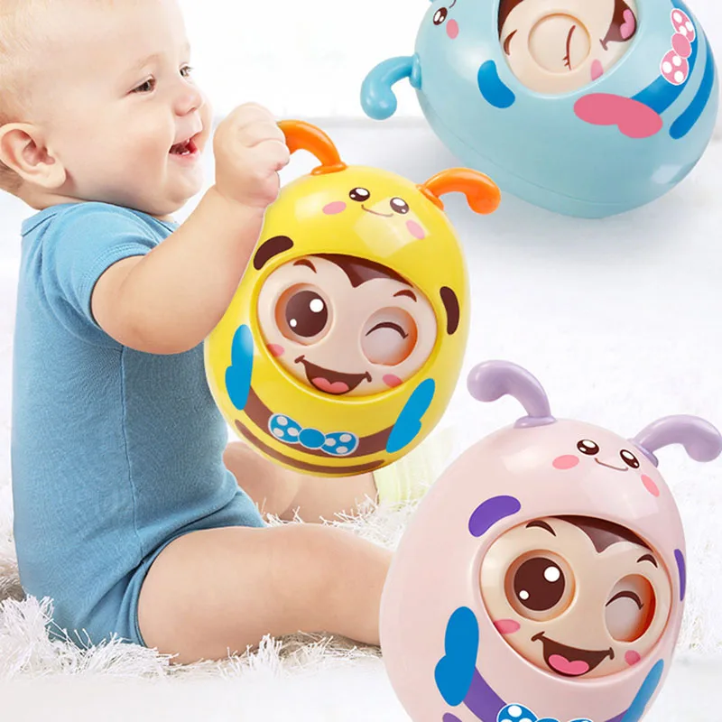Мигающий неваляшка игрушка мультфильм круглая мигающая ранняя развивающая игрушка Детская Музыкальная погремушка игрушка для малышей зубной гель