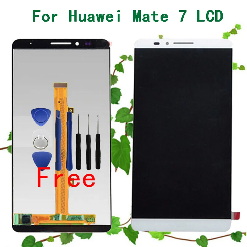 For Huawei Mate 7 Mobile Phone LCD Screen Replacement with Touch Screen Digitizer Display for Huawei Mate 7 MT7 with Free Tools
