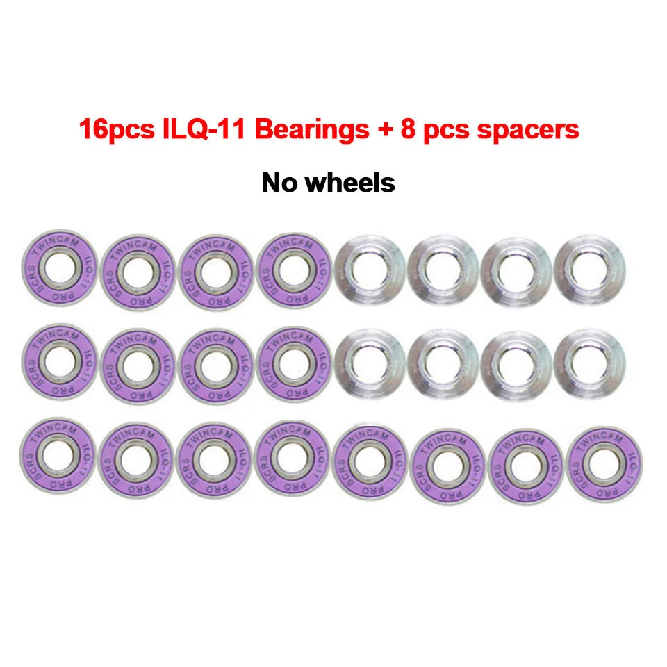 

16 Pieces TWIN ILQ-11 Skating Bearings and 8 Spacers Deep Groove 608ZZ 8X22X7mm Chrome Steel Bearings ABEC-11 Slalom Sliding