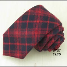 Новая удобная ткань, красная и темно-синяя решетка, дизайн, модные мужские галстуки 6 см, высококачественные товары, аксессуары