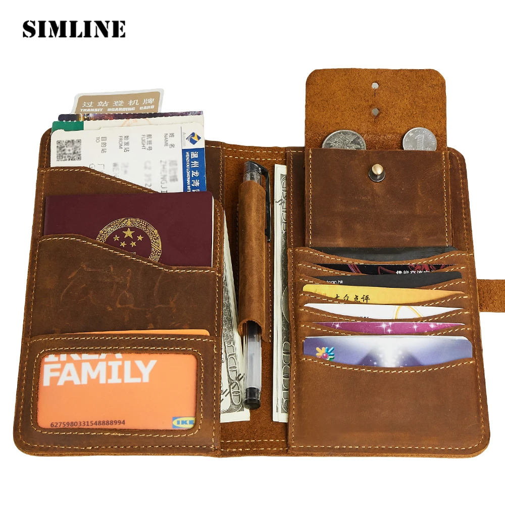 Buy Vintage Genuine Leather Passport Wallet Holder