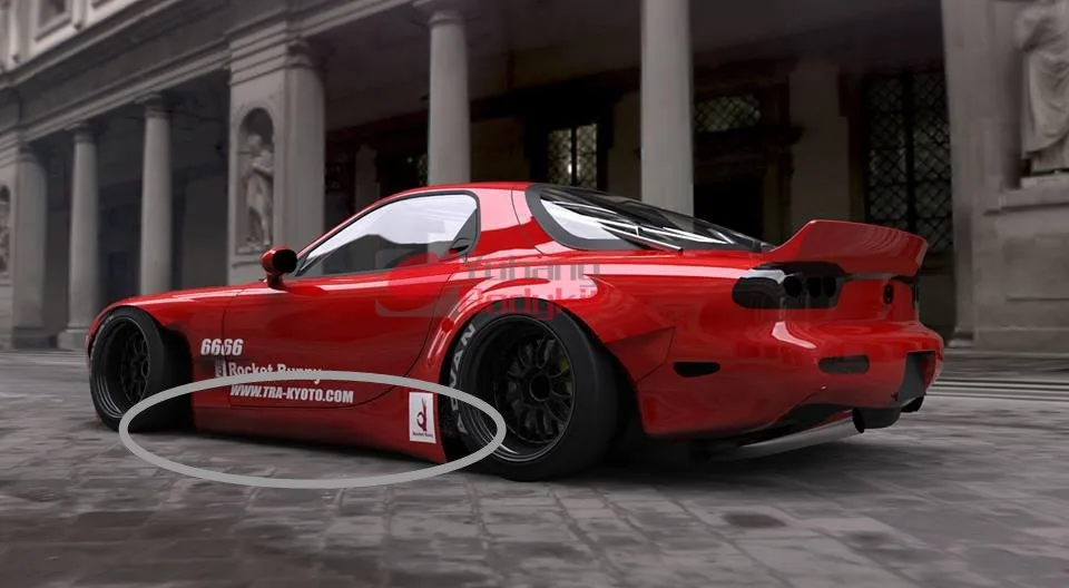 Автозапчасти подать заявку на 1992-1997 RX7 FD3S Rocket Bunny V2 стильная боковая юбка (пара)