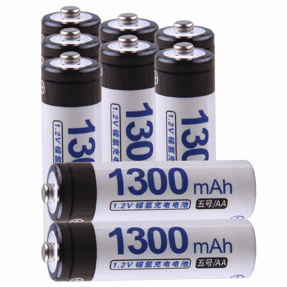 Lowest price 9 piece AA battery 1.2v batteries rechargeable 1300mAh