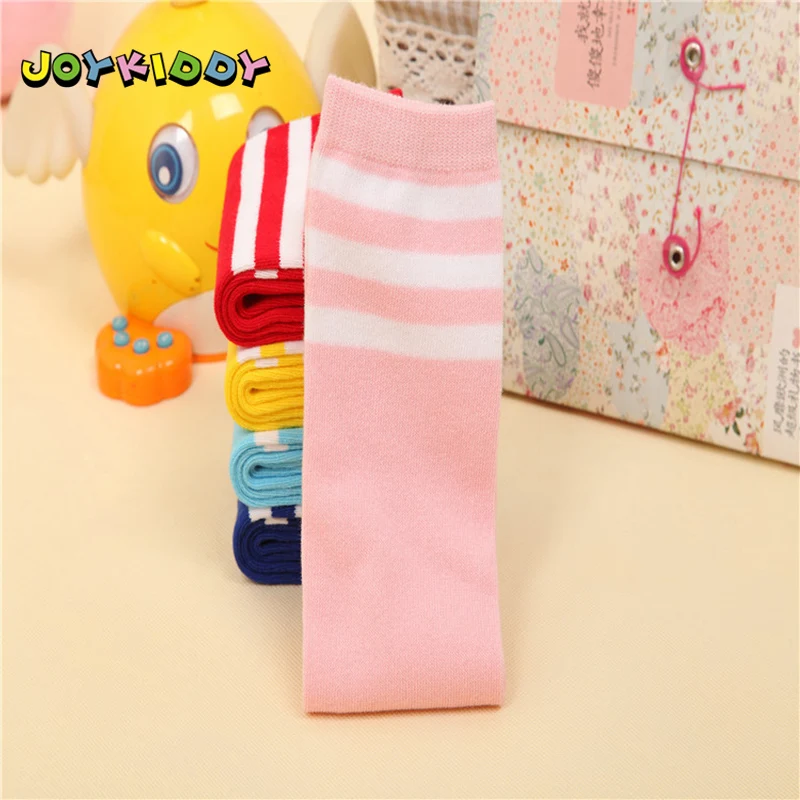 

Blue Pink Striped Socks Kids Spring Autumn Little Girls Boys Football Triple Stripes Retails Wholesale Children Socks Cotton