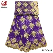 Горячая Африканский Базен riche getzner кружевной ткани бисером Гана ткань, хлопок, с вышивкой 2 ярдов Французский Кружева PLZ-06