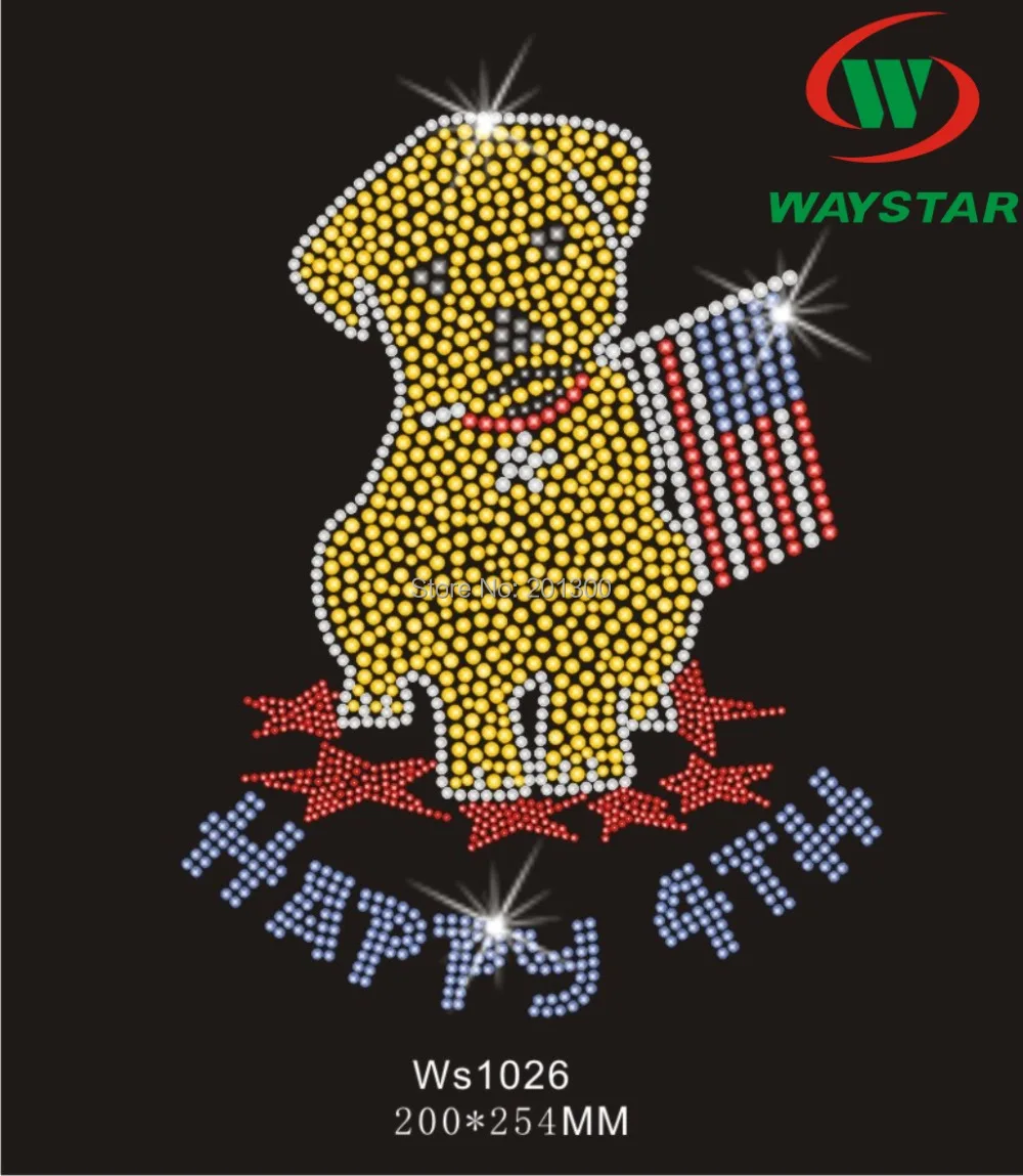 Rhinestone Transfer iron on rhinestone transfer HAPPY 4TH designs diy