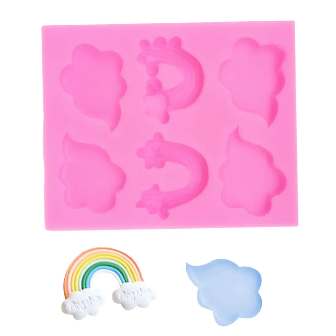

3D Silicone Mold Rainbow Cloud Shape Mould For Soap Candy Chocolate Ice Cake Decorating Tools for Bakeware