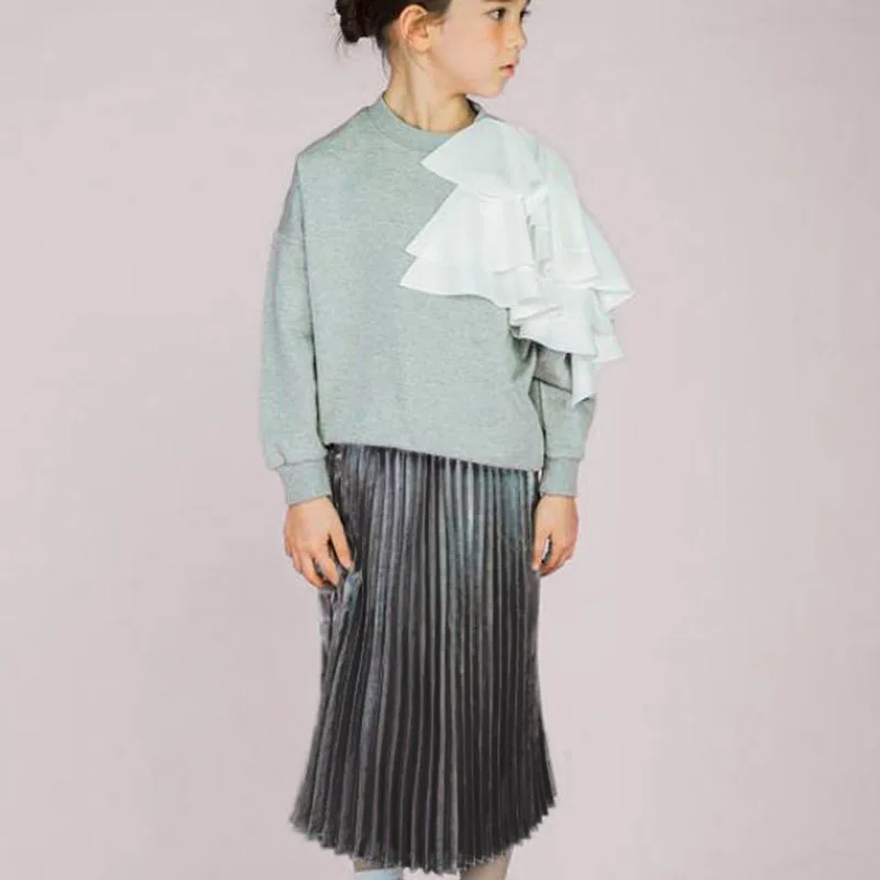 Buy Fashion Kids Girls Pleated Long Skirts 2018 New