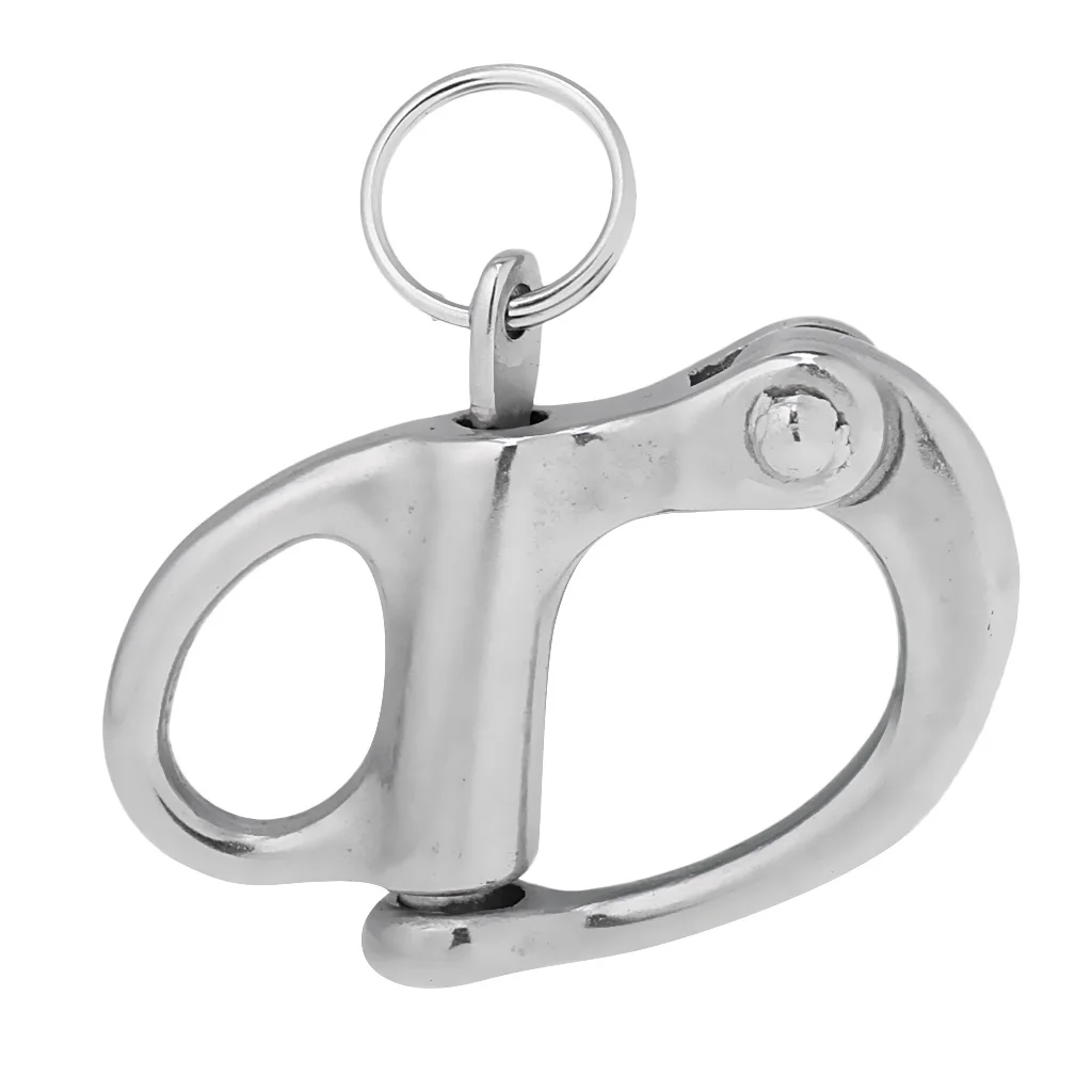 304 Stainless Steel Fixed Eye Boat Snap Hook Carabiner for Kayak Sail Boat 