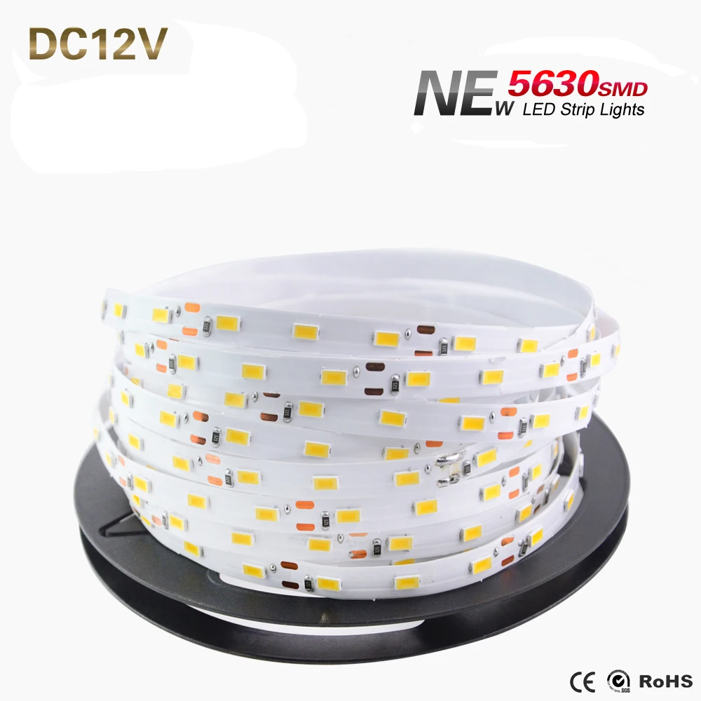 Светодиодная лента 5 м 300 светодиодов SMD 5630 DC 12V водонепроницаемый гибкий свет