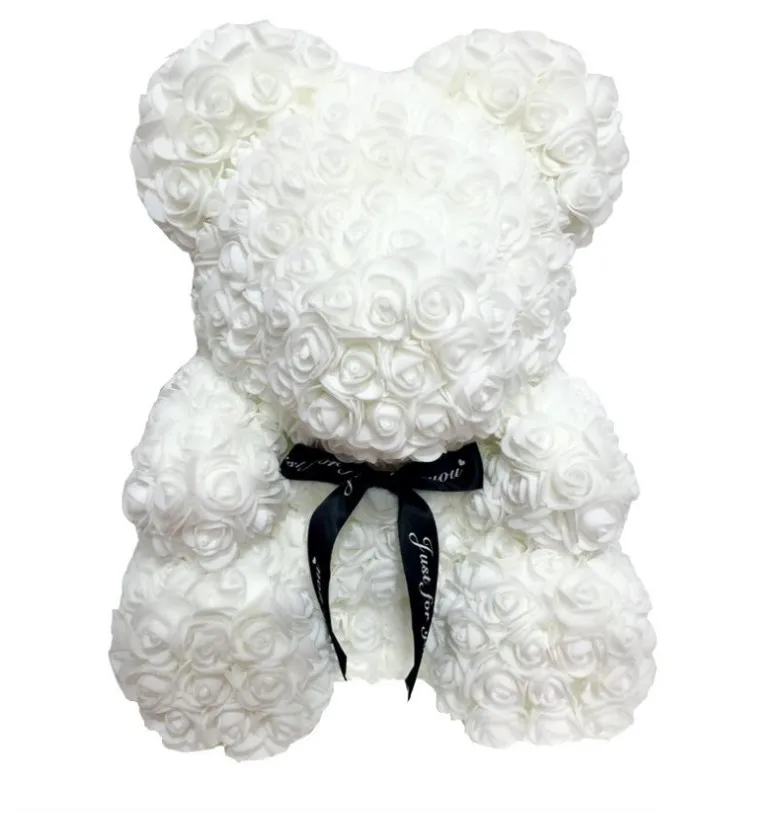 

40cm Valentines Romantic Gift PE Rose Bear Artificial Rose Decorations Cute Cartoon Girlfriend Kid Gift Drop Shipping