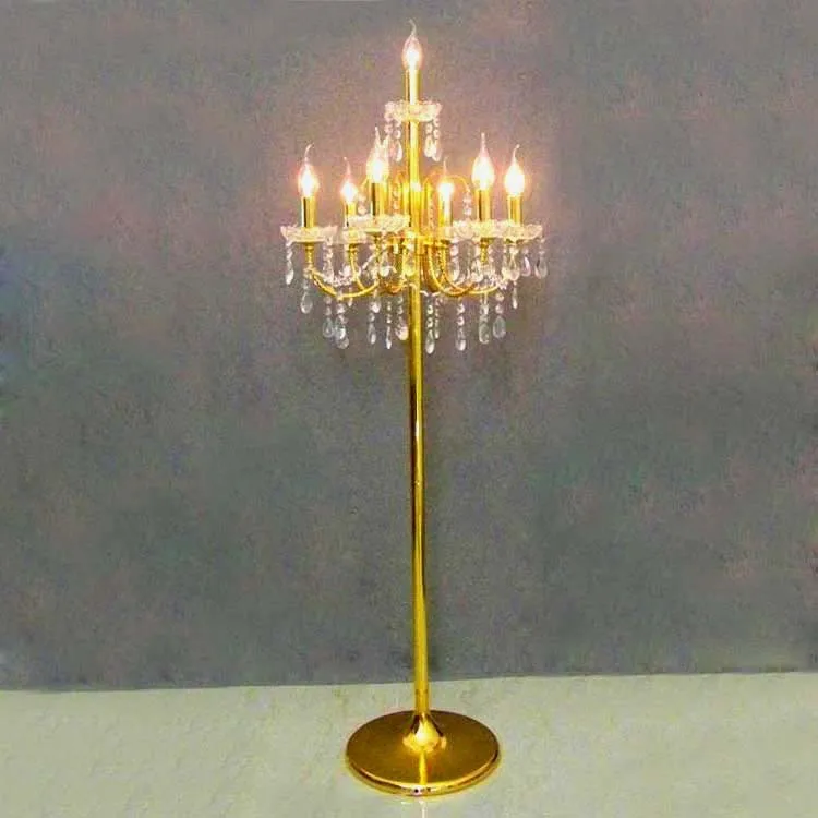 Opening ceremony gold candle holders E14 led floor lamp tall table