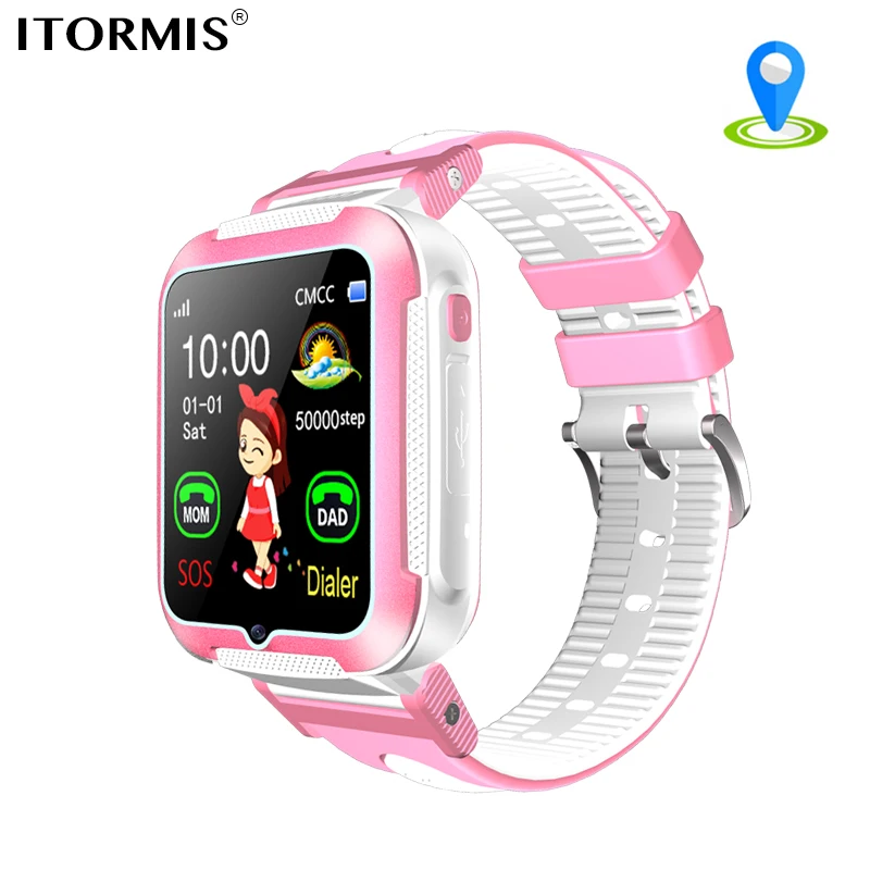 ITORMIS Bluetooth детские GPS Смарт часы с sim картой сенсорным экраном AGPS LBS местоположение