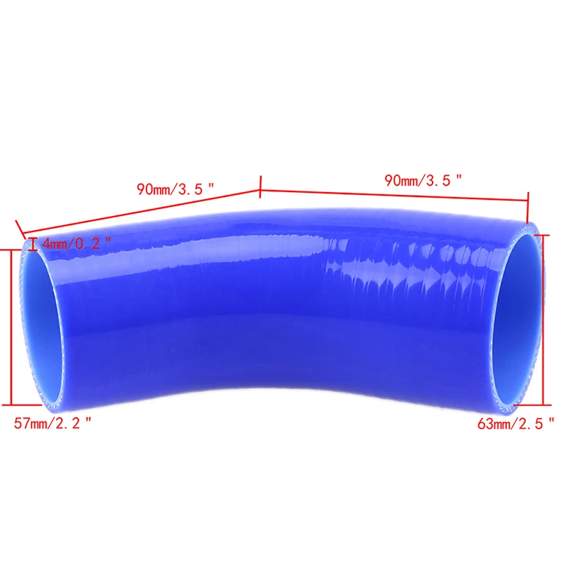 POSSBAY автомобильные аксессуары 38-76 мм 1,5 ''до 3'' 45 градусов синий силиконовый шланг Трубчатый Адаптер шланг Регулируемый автомобильный силиконовый турбо шланг