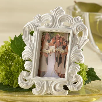 

Cheap wholesale Elegant White Baroque photo frame wedding place card holder or picture frame 100pcs/lot Free Shipping
